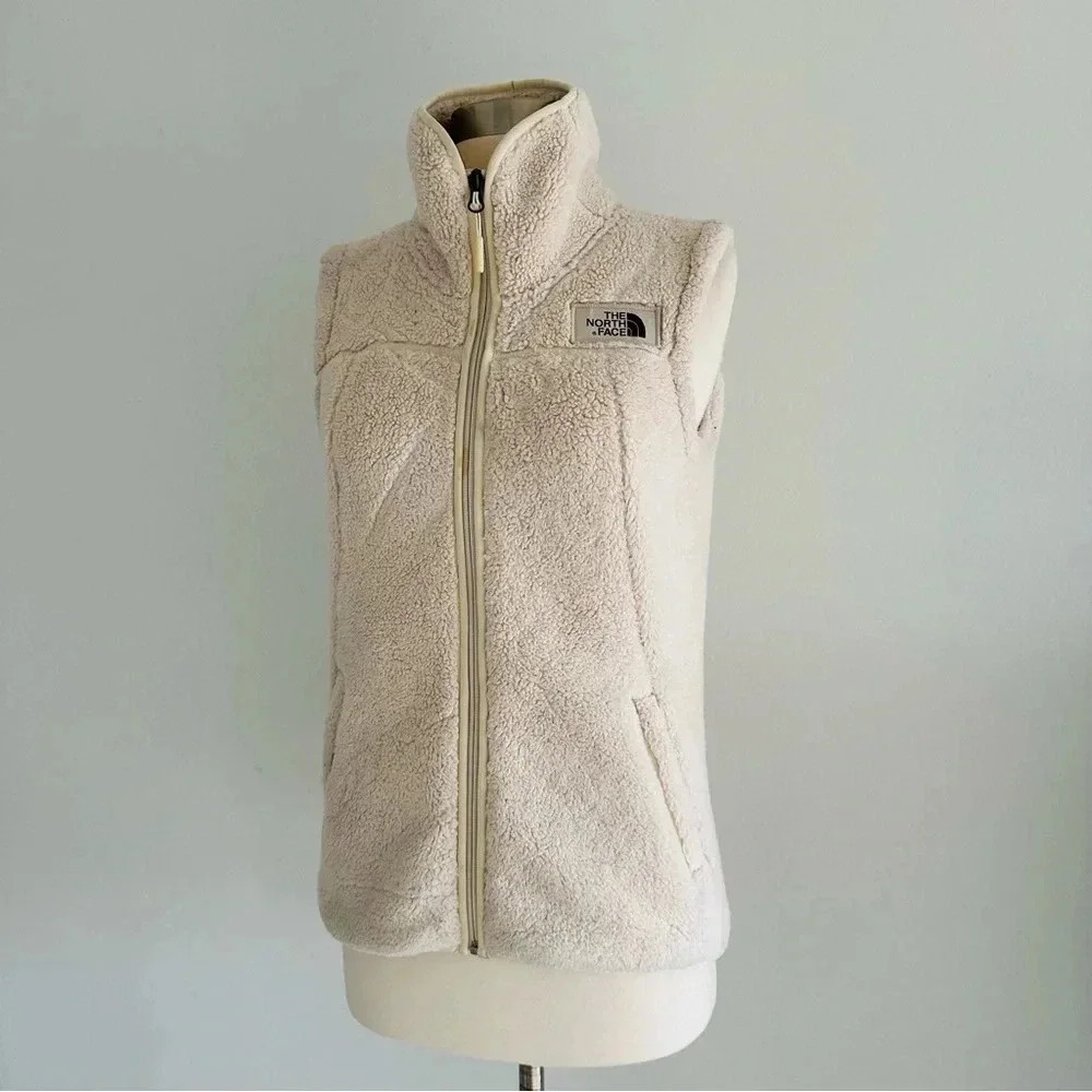 The North Face Cream Fleece Vest